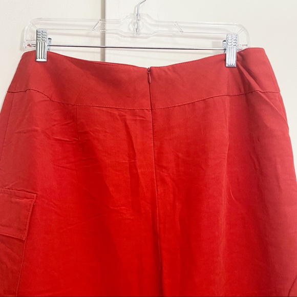 MICHELE linen blend pencil skirt cargo pocket 14 - Picture 6 of 8